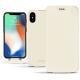 가죽 커버 Apple iPhone Xs Max - Blanc PU