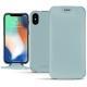가죽 커버 Apple iPhone Xs Max - Bleu Ciel PU