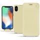 가죽 커버 Apple iPhone Xs Max - Beige ( Nappa - Pantone 7502C ) 
