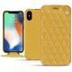 Housse cuir Apple iPhone Xs Max - Mimosa - Couture ( Pantone 141C ) 