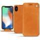 Custodia in pelle Apple iPhone Xs Max - Mandarine vintage ( Pantone 165C ) 
