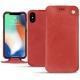 Housse cuir Apple iPhone Xs Max - Cerise vintage ( Pantone 185C ) 