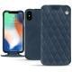 Apple iPhone Xs Max leather case - Jean vintage - Couture