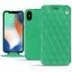 Custodia in pelle Apple iPhone Xs Max - Menthe vintage - Couture