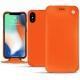 Capa em pele Apple iPhone Xs Max - Orange fluo