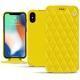 レザーケース AApple iPhone Xs Max - Jaune fluo - Couture