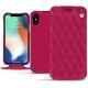 Custodia in pelle Apple iPhone Xs Max - Rose fluo - Couture