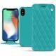 Funda de piel Apple iPhone Xs Max - Bleu fluo - Couture