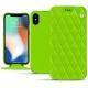 Custodia in pelle Apple iPhone Xs Max - Vert fluo - Couture