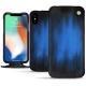 가죽 커버 Apple iPhone Xs Max - Bleu Patine