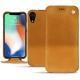 Housse cuir Apple iPhone Xr - Or Maïa ( Pantone 871C ) 