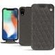 Apple iPhone Xr leather case - Anthracite - Couture ( Pantone 424C ) 