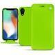 Custodia in pelle Apple iPhone Xr - Vert fluo