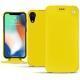 Apple iPhone Xr leather case - Jaune fluo