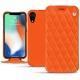 Lederschutzhülle Apple iPhone Xr - Orange fluo - Couture