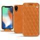 Housse cuir Apple iPhone Xr - Mandarine vintage - Couture