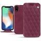 Housse cuir Apple iPhone Xr - Prune vintage - Couture