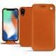 Capa em pele Apple iPhone Xr - Orange vibrant