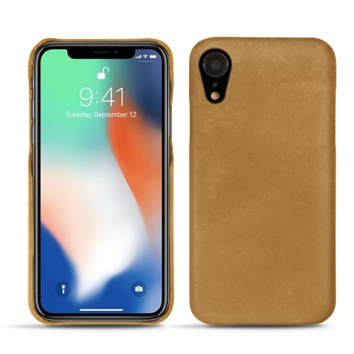 Lederschutzhülle Apple iPhone XrSable vintage ( Pantone #9b7340 ) 