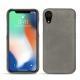 Capa em pele Apple iPhone Xr - Acier vintage ( Pantone 403C ) 