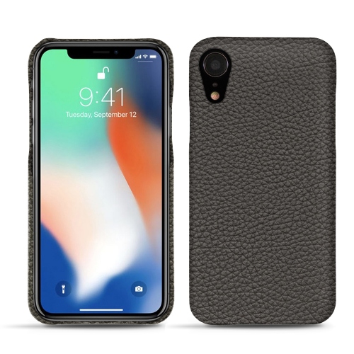 Lederschutzhülle Apple iPhone XrAnthracite ( Pantone #41403c ) 