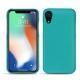 Coque cuir Apple iPhone Xr - Bleu fluo