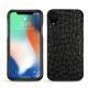 Apple iPhone Xr leather cover - Autruche nero