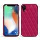 Coque cuir Apple iPhone Xr - Rose fluo - Couture