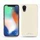 Apple iPhone Xr leather cover - Blanc PU