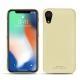 Coque cuir Apple iPhone Xr - Beige PU