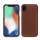 Coque cuir Apple iPhone Xr - Marron délicat