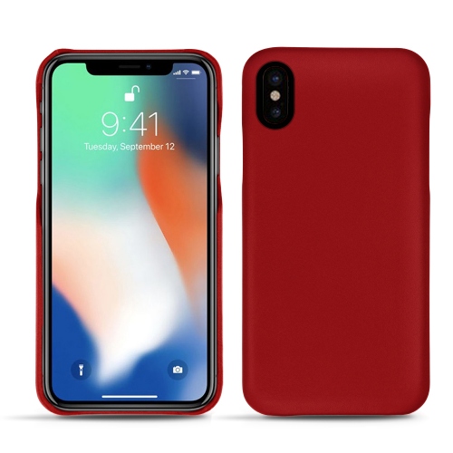Custodia in pelle Apple iPhone Xs MaxRouge ( Nappa - Pantone #d50032 ) 