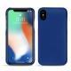 Custodia in pelle Apple iPhone Xs Max - Bleu océan ( Nappa - Pantone 293C ) 