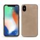 Lederschutzhülle Apple iPhone Xs Max - Taupe vintage ( Pantone 7530C ) 