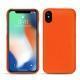Funda de piel Apple iPhone Xs Max - Orange fluo
