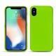 Capa em pele Apple iPhone Xs Max - Vert fluo
