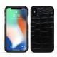 Funda de piel Apple iPhone Xs Max - Crocodile nero