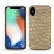 Coque cuir Apple iPhone Xs Max - Autruche desert