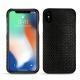 Coque cuir Apple iPhone Xs Max - Serpent nero