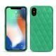Custodia in pelle Apple iPhone Xs Max - Menthe vintage - Couture
