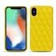 Lederschutzhülle Apple iPhone Xs Max - Jaune fluo - Couture
