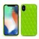 硬质真皮保护套 Apple iPhone Xs Max - Vert fluo - Couture