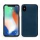 Custodia in pelle Apple iPhone Xs Max - Blu mediterran