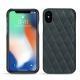 Coque cuir Apple iPhone Xs Max - Blu marino - Couture