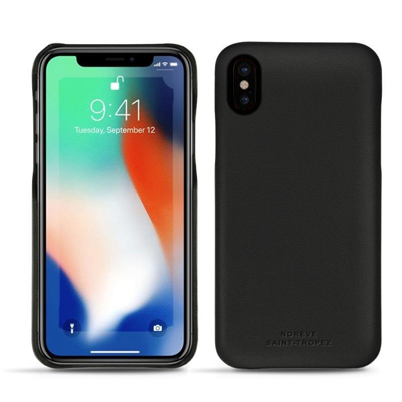 Apple iPhone Xs Max leather cover - Noir PU