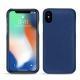 硬质真皮保护套 Apple iPhone Xs Max - Bleu frisson