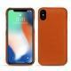 Coque cuir Apple iPhone Xs Max - Orange vibrant