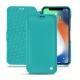 Lederschutzhülle Apple iPhone Xs Max - Bleu fluo