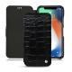 Funda de piel Apple iPhone Xs Max - Crocodile nero