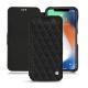 Apple iPhone Xs Max leather case - Ebène - Couture ( Sleek P C12 - Black ) 
